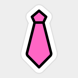 pink tie t Sticker